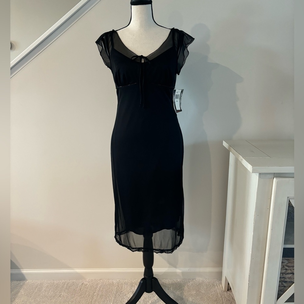 NWT vintage 90’s intricate black Rampage dress